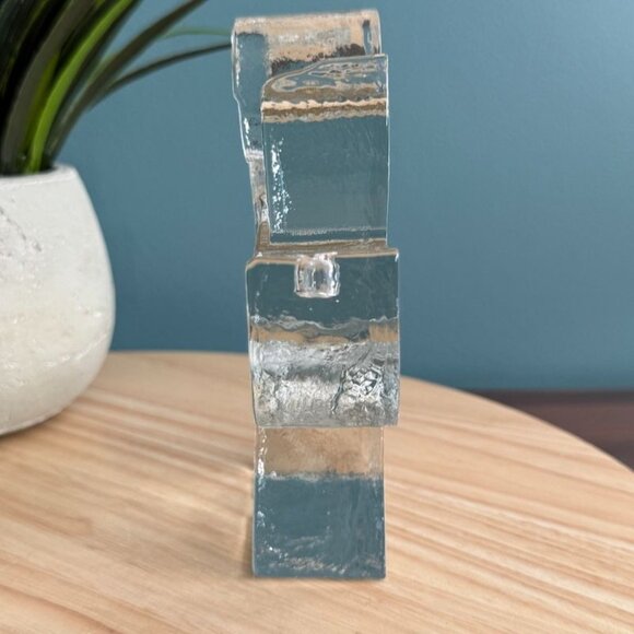 Wiesenthal-Hutte K Breit Angel Candle Holder Clear Glass MCM Brutalist W Germany - Picture 9 of 14